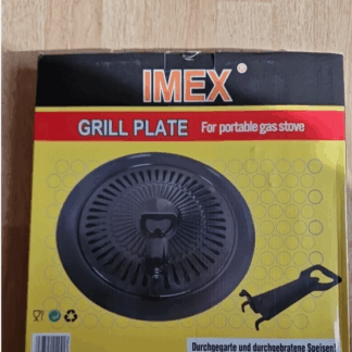 IMEX Grillaufsatz für tragbare Gaskocher Ø32 cm BBQ Grillplatte für Gaskocher