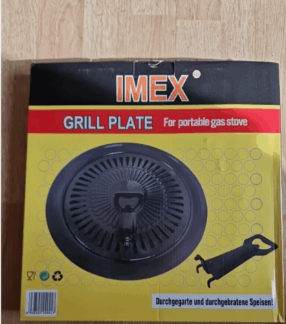 IMEX Grillaufsatz für tragbare Gaskocher Ø32 cm BBQ Grillplatte für Gaskocher